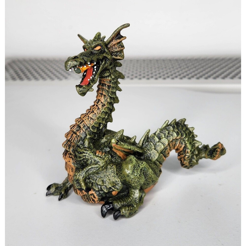Papo Green Dragon Fire Breathing Medieval 4" Action Figure (No Fire)